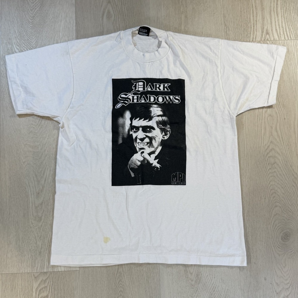 1989 DARK SHADOWS tv vhs promo t-shirt vintage 80s cult horror movie 90s L/XL